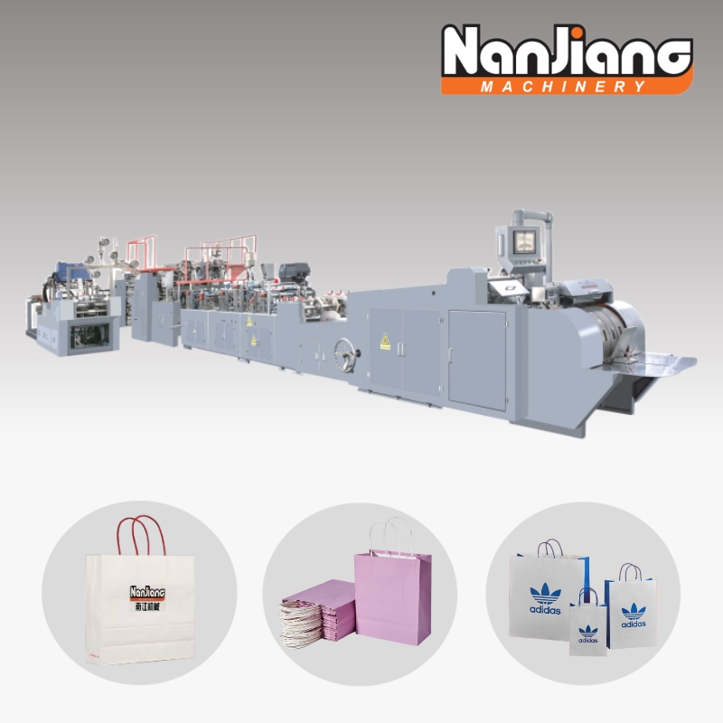 WFD-350 Fully Automatic Sheet Fed Paper Bag With Handle Machine